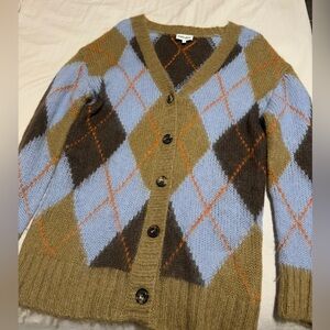 Kenzo Argyle Mohair Blend Cardigan - Luxe Knitwear